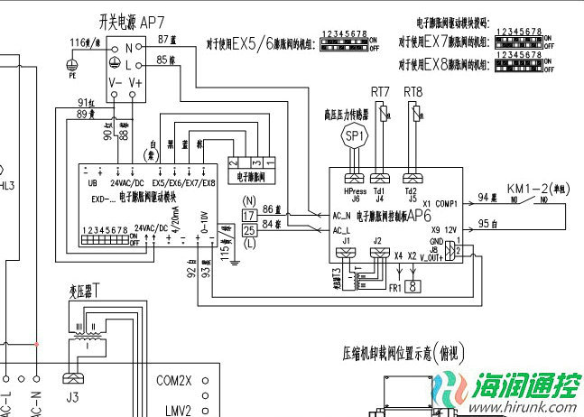 螺杆式冷水机组电子膨胀阀驱动板电路图,控制原理图